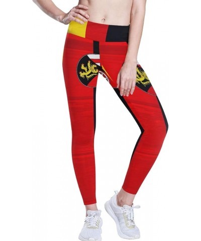 Stylish Custom Flag Flag High Waist Yoga Pants Woman Stretch Tummy Control Workout Leggings(XS-XL) Multi 17 $11.28 Leggings