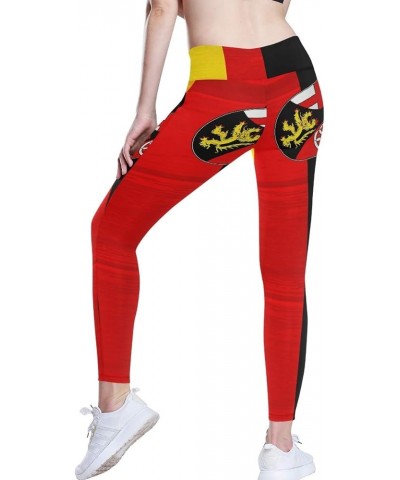 Stylish Custom Flag Flag High Waist Yoga Pants Woman Stretch Tummy Control Workout Leggings(XS-XL) Multi 17 $11.28 Leggings