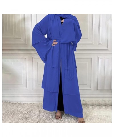 Abaya Women Muslim Dress with Hijab Dubai Islamic Style Robe Abaya Dress for Women Long Sleeve Flowy Maxi Cardigan Dress Roya...