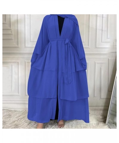 Abaya Women Muslim Dress with Hijab Dubai Islamic Style Robe Abaya Dress for Women Long Sleeve Flowy Maxi Cardigan Dress Roya...