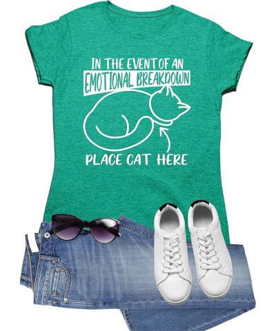 in The Event of an Emotional Breakdown Place Cat Here Mens Women Deluxe Soft T-Shirt Women Kelly Green $13.25 T-Shirts