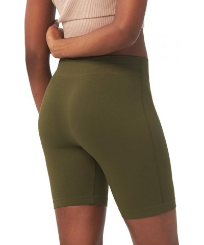 Women's High Waisted Biker Shorts Ultra Soft Stretch Yoga Band 6" Inseam Short Pants Ribbed Seamless 6" Oliver $8.20 Activewear