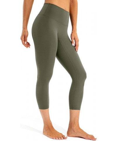 Women's Studio Essential Yoga Leggings 21"/23"/25"/28" - Brushed Soft No Front Seam Workout Active Tights Pants 21 inches Sag...