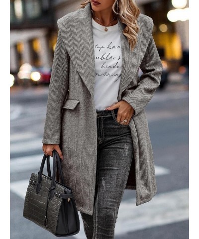 Women Coat Long Jacket: Winter Fashion Long Sleeve Lapel Casual Overcoat With Belt Camel $30.55 Coats