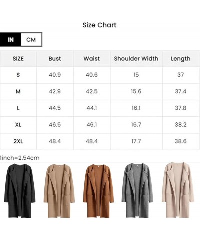 Appehinglaus Coatigan, Lapel Classy Coatigan, Appehinglaus Sweater Coat, Open Front Knit Cardigan Gray Apricot $22.87 Sweaters