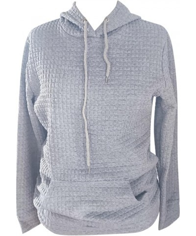 Women's Quilted Pattern Sweatshirt Hoodies Lightweight Crewneck / 1/4 Zip Long Sleeve Ladies Thermal Casual Jacket B-grey $9....