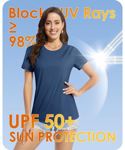 Women's Sun Shirts UPF 50+ UV Protection Short Sleeve Rash Guard Quick Dry Lightweight Top T-Shirts Swim Shirts Blue Gray $13...