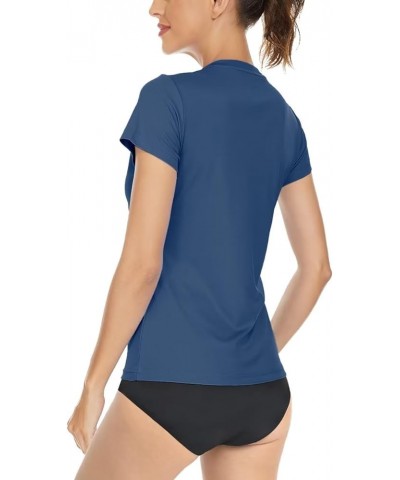 Women's Sun Shirts UPF 50+ UV Protection Short Sleeve Rash Guard Quick Dry Lightweight Top T-Shirts Swim Shirts Blue Gray $13...