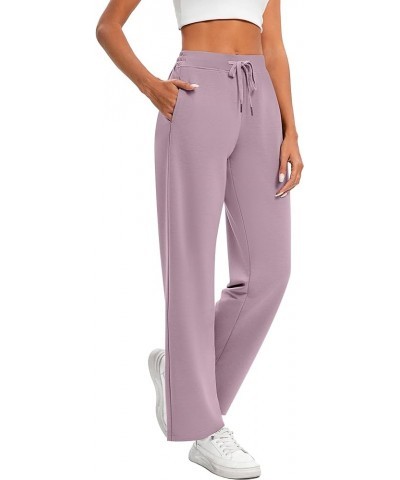 2 Pack Women Casual Wide Leg Sweatpants Drawstring Waist Baggy Joggers Loose Yoga Pants with Pockets Black, Gray Purple $24.7...