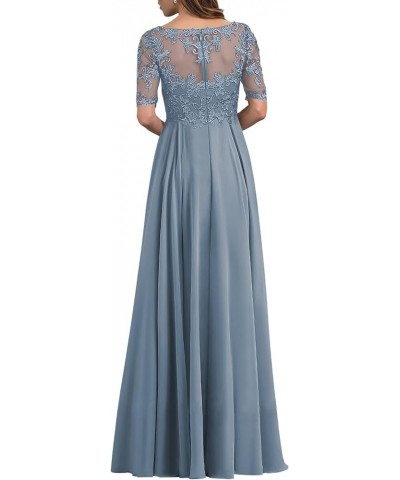 Mother of The Bride Dresses Long Formal Evening Dresses Lace Appliques Wedding Party Gowns for Women Sleeves Royal Blue $49.9...