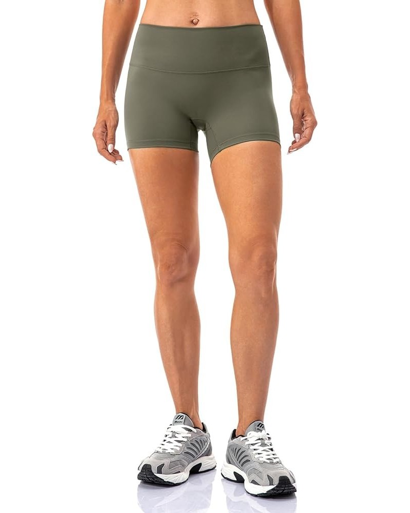 Women's All Day Soft Yoga Shorts 4"/ 6" - Workout Gym Running Active Biker Shorts for Women 4 inches Olive Green $13.19 Activ...