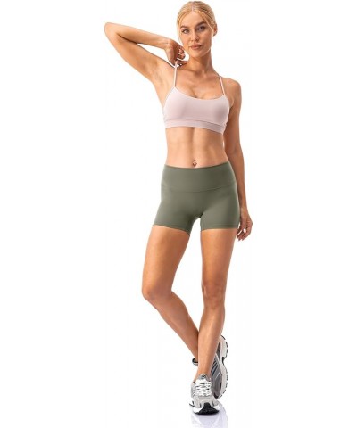 Women's All Day Soft Yoga Shorts 4"/ 6" - Workout Gym Running Active Biker Shorts for Women 4 inches Olive Green $13.19 Activ...