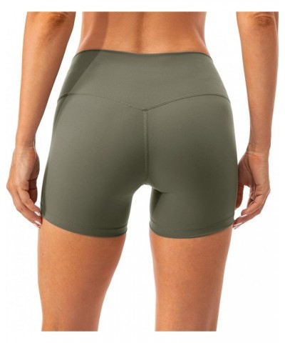 Women's All Day Soft Yoga Shorts 4"/ 6" - Workout Gym Running Active Biker Shorts for Women 4 inches Olive Green $13.19 Activ...