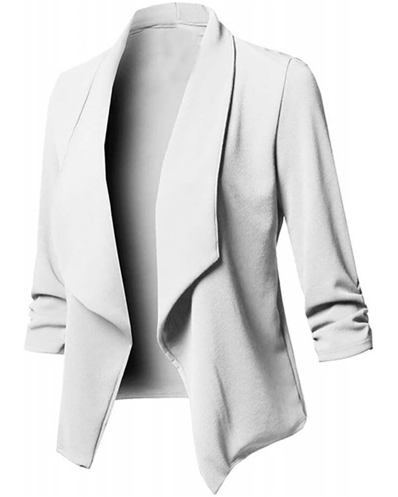 Blazers for Women Fashion Dressy Long Sleeve Blazer Open Front Cardigan Plus Size Double Breasted Jacket 1307-nfhhse-e-white ...