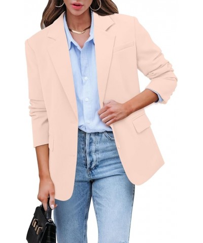 Women Casual Blazer Fashion Lightweight with Lined Professional Work Office Suit Jacket 2-baby Pink $25.62 Blazers