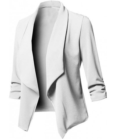 Blazers for Women Fashion Dressy Long Sleeve Blazer Open Front Cardigan Plus Size Double Breasted Jacket 1307-nfhhse-e-white ...