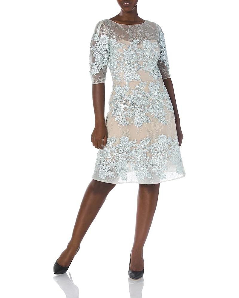 Women's Lace Fit and Flair Dress Mint $26.98 Dresses