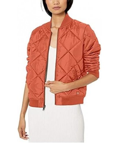 Women Quilted Bomber Jacket, Auburn, 2X $17.10 Jackets