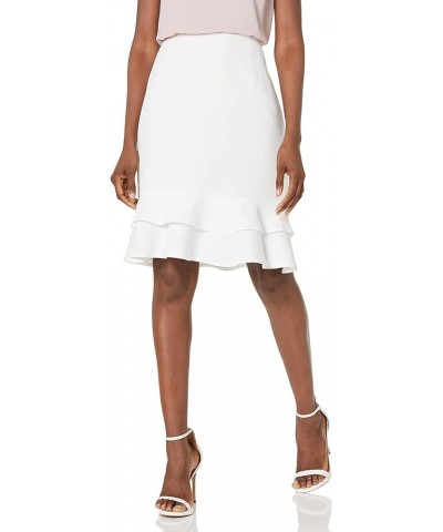 Women's Tiered Ruffle Skirt White Lily $15.58 Skirts