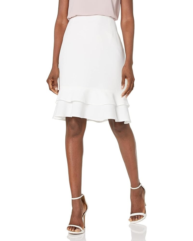 Women's Tiered Ruffle Skirt White Lily $15.58 Skirts