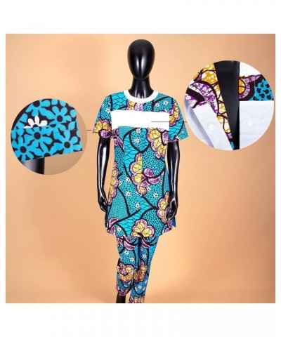 African Clothing for Women Short Sleeve Shirt and Print Pants 2 Piece Set Tracksuit Plus Size Dashiki Casual Outfit 618-11 $3...