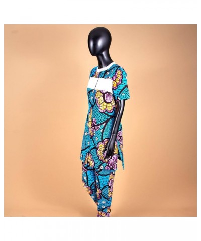 African Clothing for Women Short Sleeve Shirt and Print Pants 2 Piece Set Tracksuit Plus Size Dashiki Casual Outfit 618-11 $3...