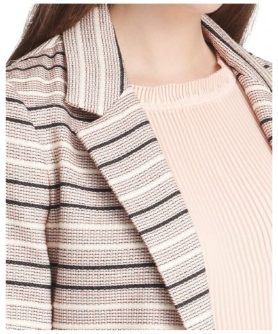 womens Striped Jacquard Open-front Jacket Pink $35.09 Jackets