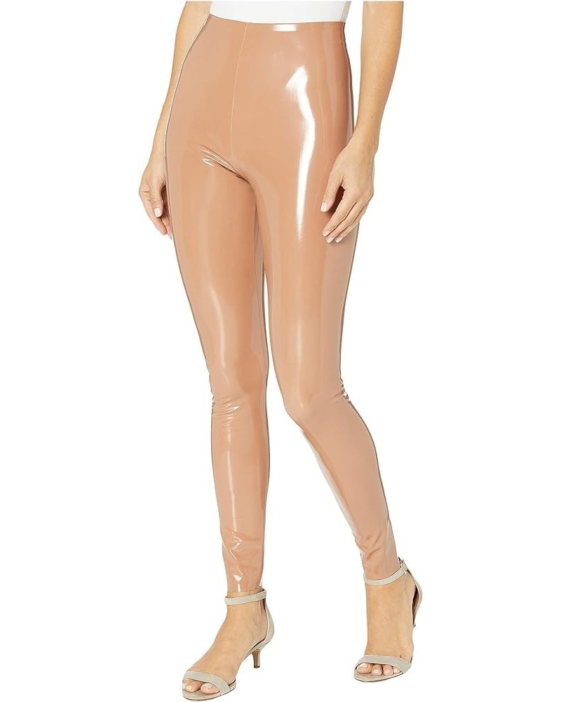 Women's Faux Patent Leather Perfect Control Leggings Cocoa $35.00 Leggings