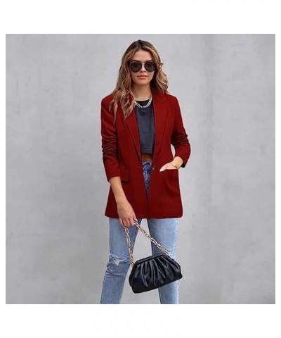 2023 Fall Womens Blazers for Work Ladies Blazers Suit Jackets Business Casual Fashion Dressy Office Blazer Red03 $13.95 Blazers