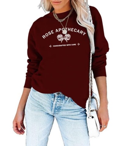 Rose Apothecary Casual Letter Round Neck Long Sleeve Sweater Loose Fashion Bottoming Coat Top 13 $20.39 Sweaters