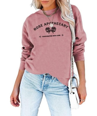 Rose Apothecary Casual Letter Round Neck Long Sleeve Sweater Loose Fashion Bottoming Coat Top 13 $20.39 Sweaters