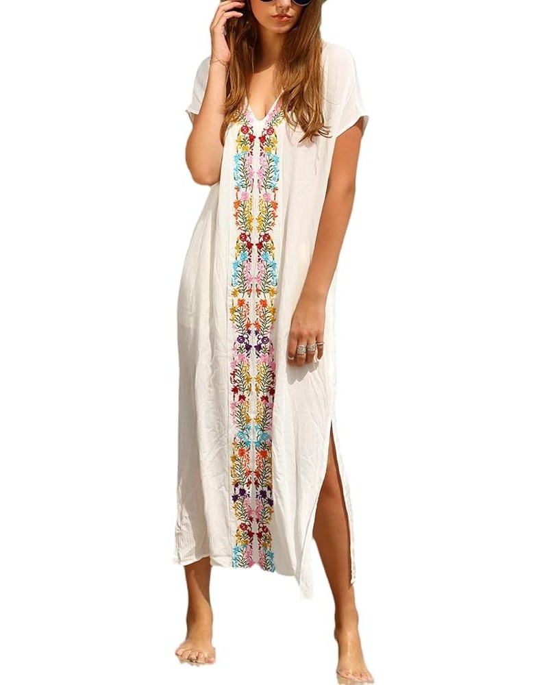 Caftans for Women Beachwear Turkish Long Swimsuit Cover up Kaftan Beach Dress Color 1 $16.49 Swimsuits