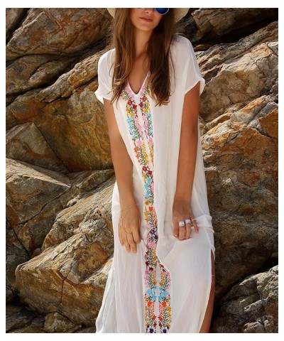 Caftans for Women Beachwear Turkish Long Swimsuit Cover up Kaftan Beach Dress Color 1 $16.49 Swimsuits