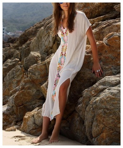 Caftans for Women Beachwear Turkish Long Swimsuit Cover up Kaftan Beach Dress Color 1 $16.49 Swimsuits