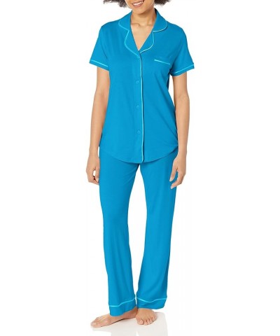 Women's Bella Short Sleeve Top & Pant Pajama Set Udaipur Blue/Udaipur Blue $30.14 Sleep & Lounge