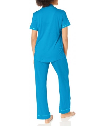 Women's Bella Short Sleeve Top & Pant Pajama Set Udaipur Blue/Udaipur Blue $30.14 Sleep & Lounge