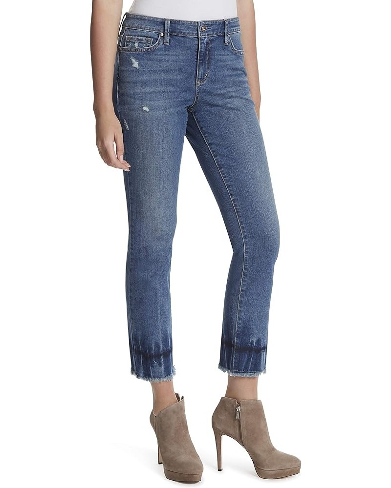 Womens Arrow Ankle Denim Straight Leg Jeans Blue $21.93 Jeans