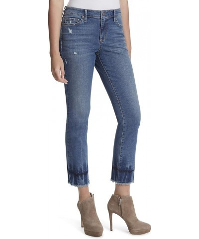 Womens Arrow Ankle Denim Straight Leg Jeans Blue $21.93 Jeans