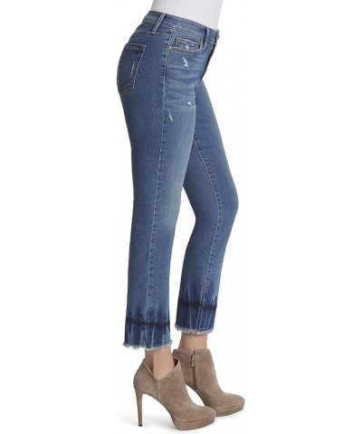 Womens Arrow Ankle Denim Straight Leg Jeans Blue $21.93 Jeans