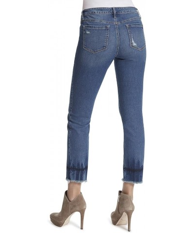 Womens Arrow Ankle Denim Straight Leg Jeans Blue $21.93 Jeans