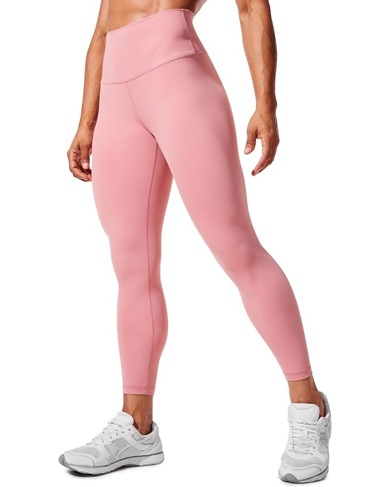 Women's Hugged Feeling Compression Leggings 25 Inches - Thick High Waisted Tummy Control Workout Leggings Lotus Pink $19.25 A...