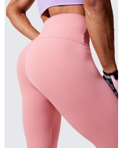 Women's Hugged Feeling Compression Leggings 25 Inches - Thick High Waisted Tummy Control Workout Leggings Lotus Pink $19.25 A...