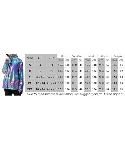 Womens Metallic Zip Up Club Hoodies Jacket Hooded Shiny Drawstring Windbreaker Zipper Rain Jacket Yellow $21.72 Jackets