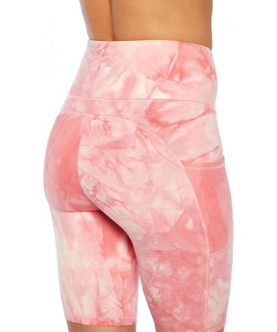 Women's Bambie High Rise Bermuda Short Calypso Coral Tie Dye Marble $9.71 Activewear