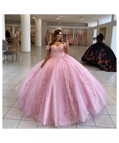 Lace Beaded Quinceanera Dresses Ball Gown Puffy Off Shoulder Tulle Prom Dresses 2023 Sweet 15 16 Dresses for Women RO076 Cham...