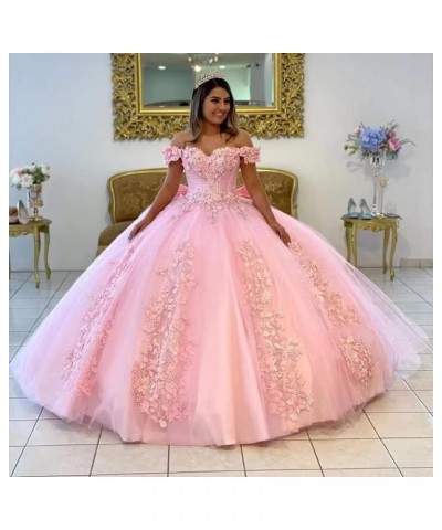 Lace Beaded Quinceanera Dresses Ball Gown Puffy Off Shoulder Tulle Prom Dresses 2023 Sweet 15 16 Dresses for Women RO076 Cham...