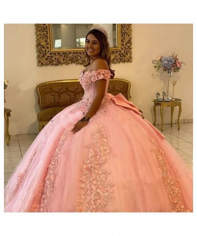 Lace Beaded Quinceanera Dresses Ball Gown Puffy Off Shoulder Tulle Prom Dresses 2023 Sweet 15 16 Dresses for Women RO076 Cham...