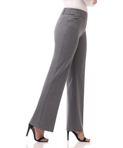 Women's Smart Stretch Desk to Dinner Wide Leg Pull-On Pant Charcoal $22.00 Pants