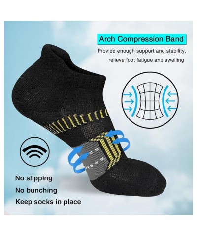 Womens Athletic Cushioned Anti-Blister Comfort Running Ankle Socks 5 Pairs Black 5 Pairs $12.11 Activewear