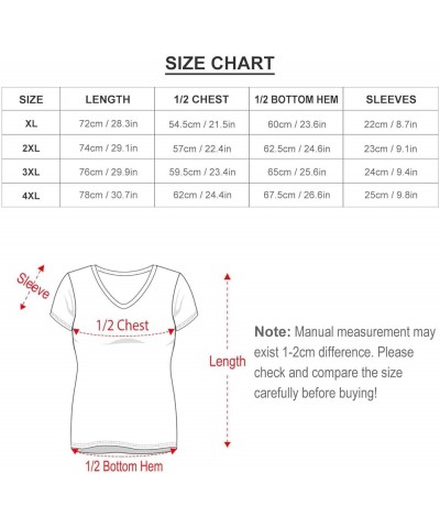 Dairy Cow Pattern Animal V Neck Short-Sleeve Womens Shirt Printed for Women Summer Top 3XL 3X-Large Style-1 $19.36 T-Shirts